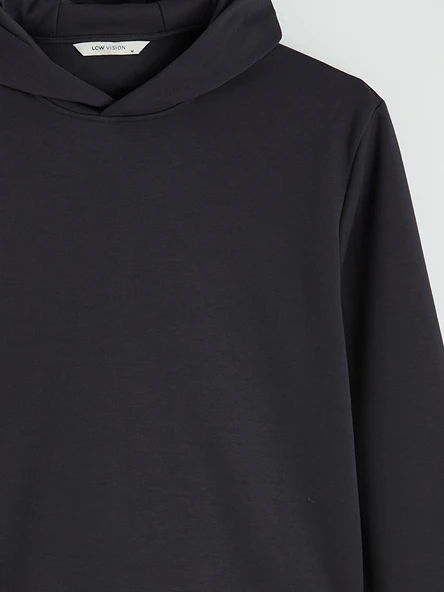 LCW Vision Antrasit Basic Erkek Hoodie - Resim 6