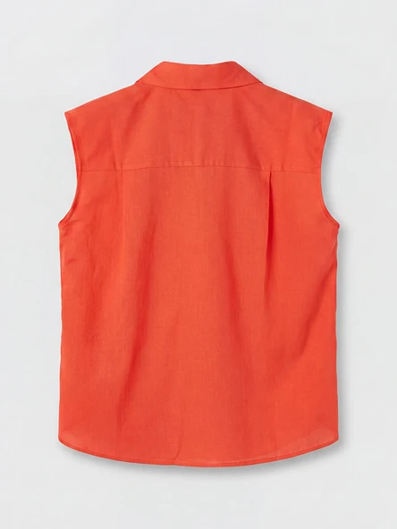 LCW EVERYDAY Kırmızı Regular Fit Kadın Gömlek - Resim 5