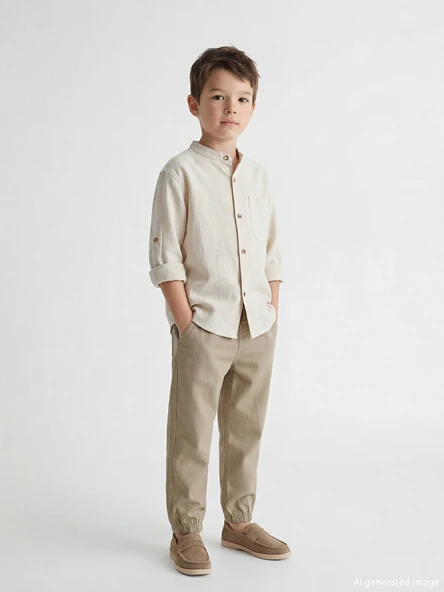 LCW Kids Haki Beli Lastikli Erkek Çocuk Pantolon ürün görseli 1