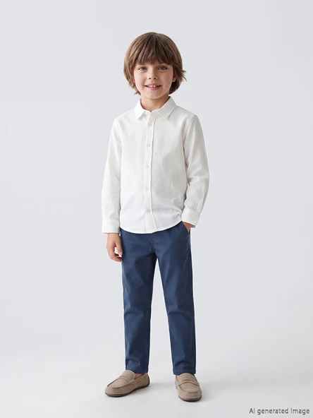 LCW Kids Lacivert Basic Erkek Çocuk Gabardin Pantolon ürün görseli 1