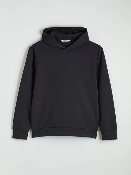 LCW Vision Antrasit Basic Erkek Hoodie - Resim 5