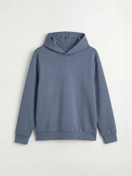 LCW Vision İndigo Basic Erkek Hoodie - Resim 5