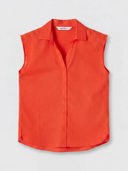 LCW EVERYDAY Kırmızı Regular Fit Kadın Gömlek - Resim 4