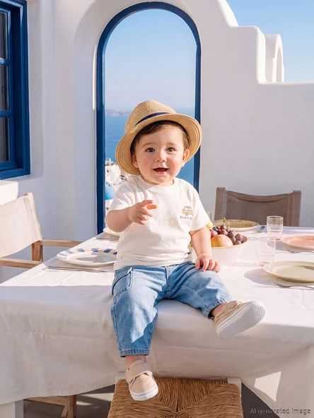 LCW baby İndigo Loose Fit Erkek Bebek Kargo Jean Pantolon ürün görseli 1