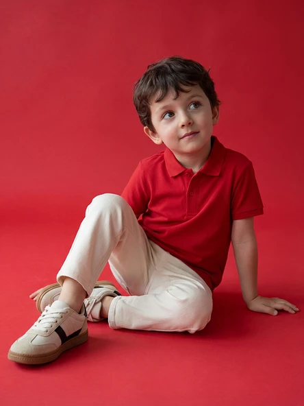 LCW Kids Bej Basic Erkek Çocuk Gabardin Pantolon ürün görseli 1