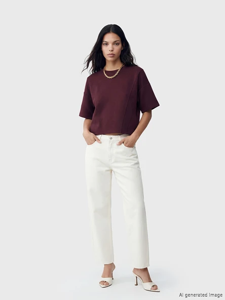 LCW Jeans Beyaz Boyfriend Fit Kadın Jean Pantolon ürün görseli 1