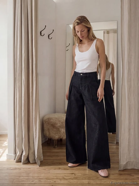 LCW Vision İndigo Wideleg Kadın Jean Pantolon ürün görseli 1