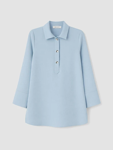 LCW EVERYDAY Mavi Oversize Kadın Gömlek Tunik ürün görseli 1