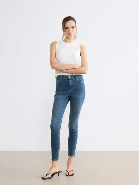 LCW Jeans İndigo Jüpiter Süper Skinny Fit Kadın Jean Pantolon ürün görseli 1
