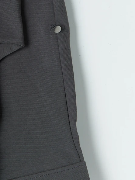 LCW Vision Gri Regular Fit Kadın Gömlek - Resim 8