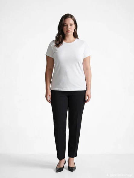 LCW Grace Siyah Regular Fit Kadın Pantolon - Resim 2