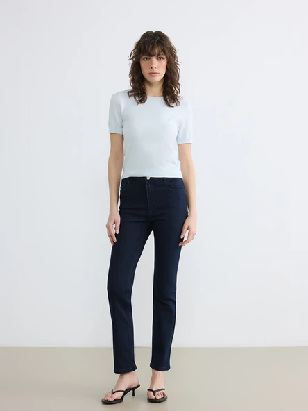 LCWAIKIKI Classic Siyah Slim Fit Kadın Jean Pantolon ürün görseli 1