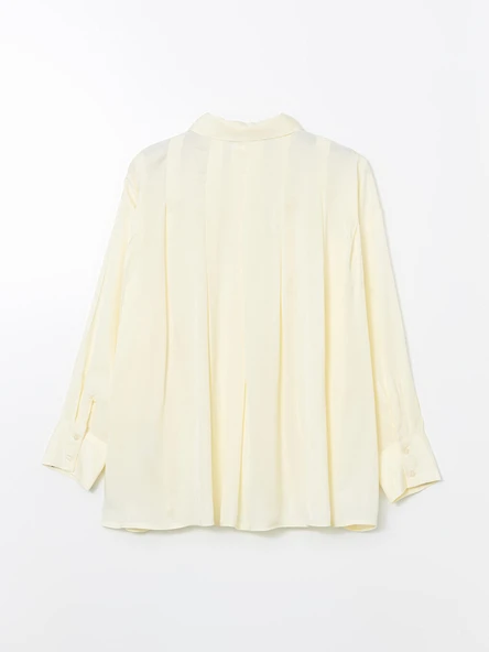 LCW Modest Sarı Oversize Kadın Gömlek Tunik - Resim 6