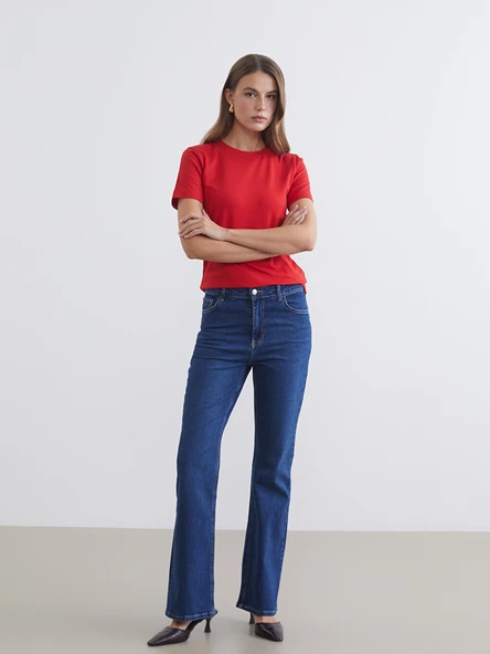 LC WAIKIKI İndigo Slim Fit Kadın Jean Pantolon ürün görseli 1