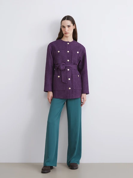 LCW Modest Yeşil Standart Fit Geniş Paça Kadın Pantolon ürün görseli 1