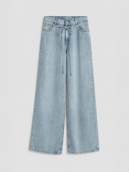 LCW Jeans İndigo Yüksek Bel Wideleg Kadın Jean Pantolon ürün görseli 1
