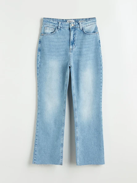 LCW Jeans İndigo Crop Flare Kadın Jean Pantolon ürün görseli 1
