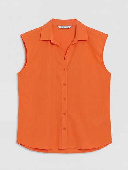 LCW EVERYDAY Turuncu Regular Fit Kadın Gömlek - Resim 7