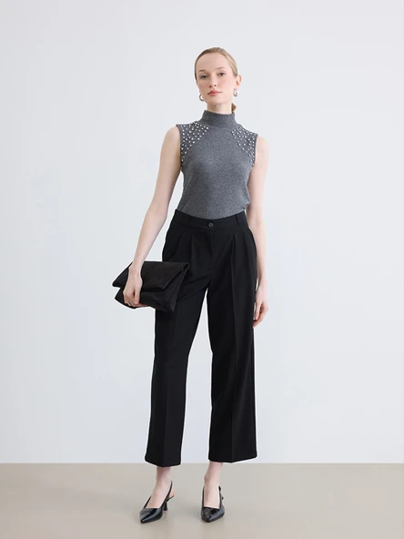 LCW STUDIO Siyah Loose Fit Kadın Pantolon ürün görseli 1