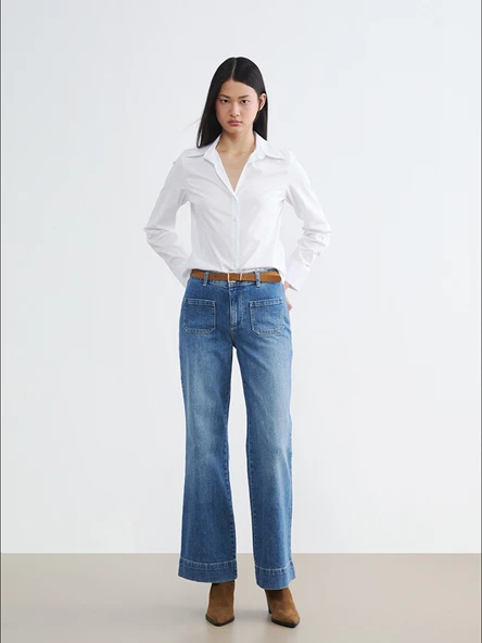 LCW Vision Beyaz Regular Fit Kadın Gömlek - Resim 2
