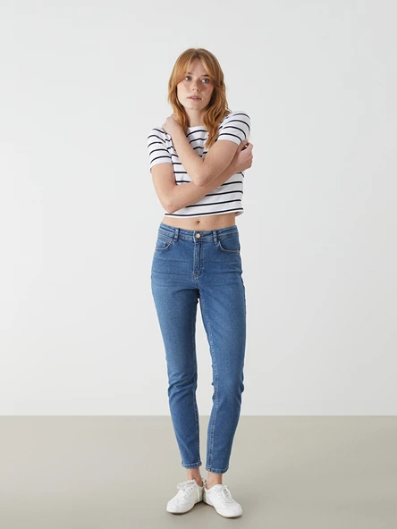 LCW Jeans İndigo Push Up Kadın Jean Pantolon ürün görseli 1