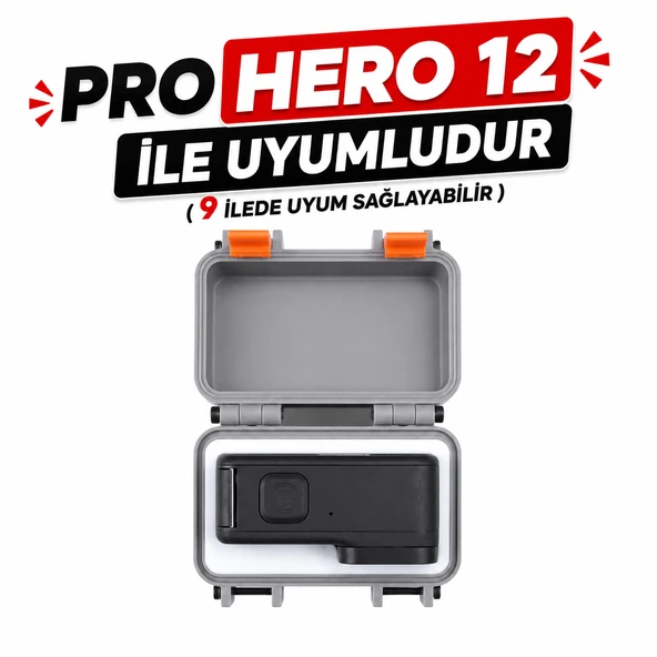 Aksiyon Kamera Koruma Kutusu Sert Plastik Taşıma ve Saklama Kutusu Kamera Muhafaza Kutusu Hero 9 ve Hero 12 Uyumlu ürün görseli 1