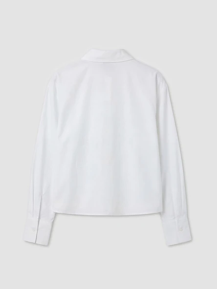 LCW Modest Beyaz Regular Fit Kadın Gömlek - Resim 6