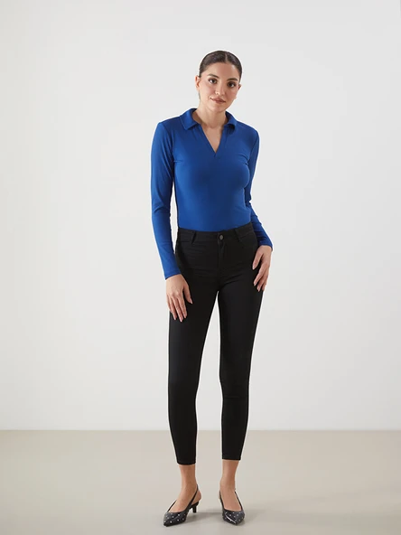 LCW Jeans Siyah Jüpiter Süper Skinny Fit Kadın Jean Pantolon ürün görseli 1