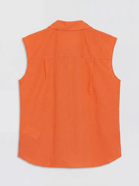 LCW EVERYDAY Turuncu Regular Fit Kadın Gömlek - Resim 8