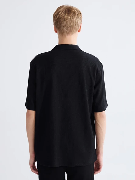 LCW Vision Siyah Regular Fit Erkek Gömlek - Resim 7