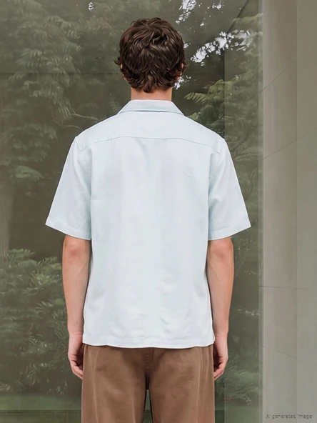 LCW Vision Mavi Regular Fit Erkek Gömlek - Resim 4