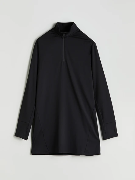 LCW Modest Siyah Dik Yaka Kadın Tunik - Resim 5