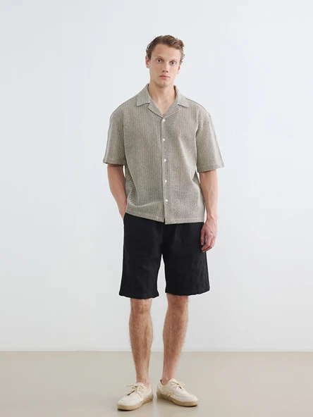 LCW Vision Beyaz Regular Fit Erkek Basic Dokulu Gömlek - Resim 2