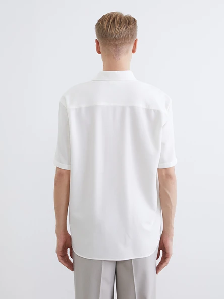 LCW Vision Beyaz Regular Fit Erkek Basic Gömlek - Resim 4