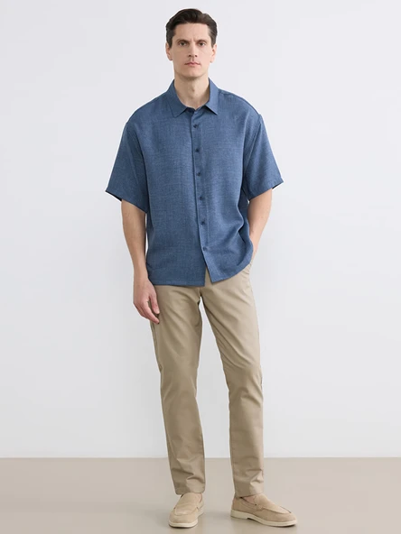 LCW Vision İndigo Regular Fit Erkek Gömlek - Resim 2