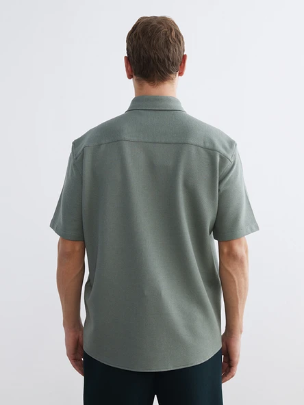 LCW Vision Yeşil Regular Fit Erkek Gömlek - Resim 5