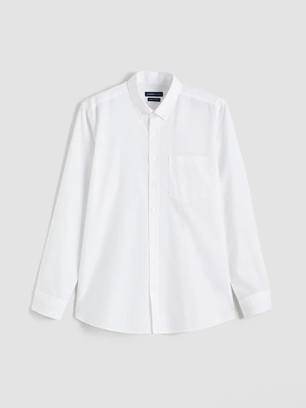 LCWAIKIKI Classic Beyaz Regular Fit Oxford Erkek Basic Gömlek - Resim 5
