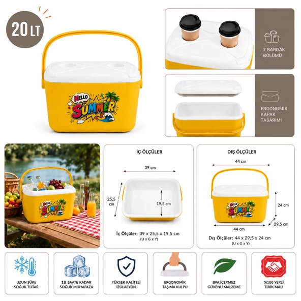 20 LT BUZZY RETRO BUZLUK TERMOS (1179 COOLER BOX) - Resim 2