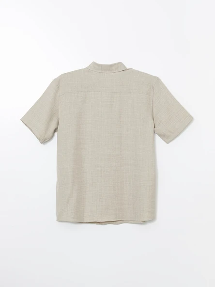 LCW Vision Bej Regular Fit Erkek Gömlek - Resim 6