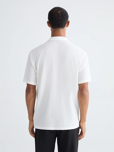 LCW Vision Beyaz Regular Fit Erkek Basic Gömlek - Resim 4