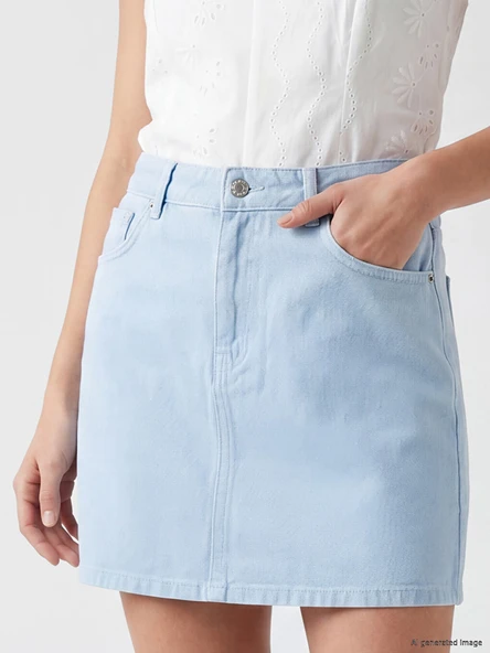 LCW Vision Mavi Regular Fit Mini Jean Etek - Resim 3
