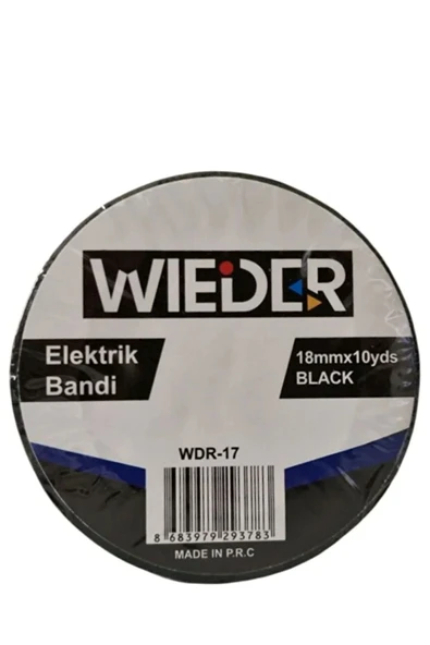 Wieder Elektrik Bandı Siyah 18MMX10YDS 10 Adet ürün görseli 1