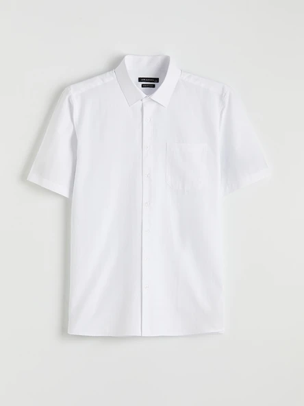 LCW BUSINESS Beyaz Regular Fit Erkek Basic Gömlek - Resim 5