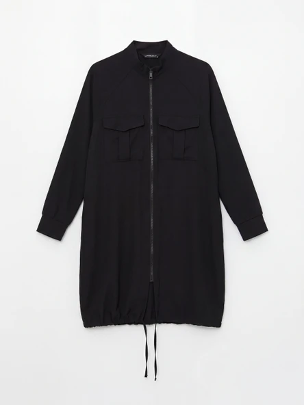 LCW Modest Siyah Dik Yaka Kadın Tunik - Resim 6