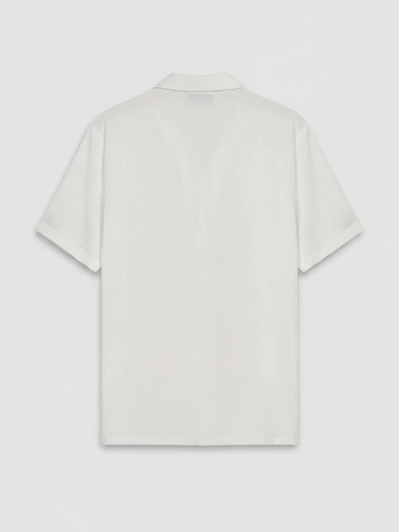 LCW Vision Beyaz Regular Fit Dokulu Erkek Basic Gömlek - Resim 6