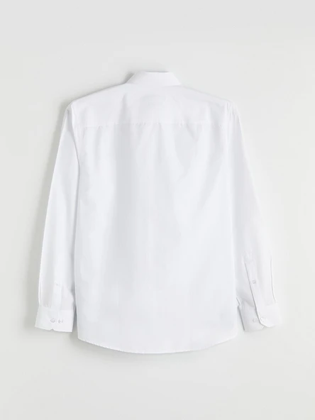 LCW BUSINESS Beyaz Regular Fit Erkek Basic Gömlek - Resim 7