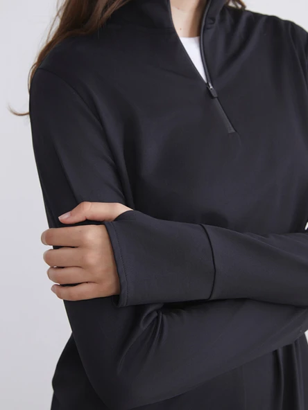 LCW Modest Siyah Dik Yaka Kadın Tunik - Resim 3