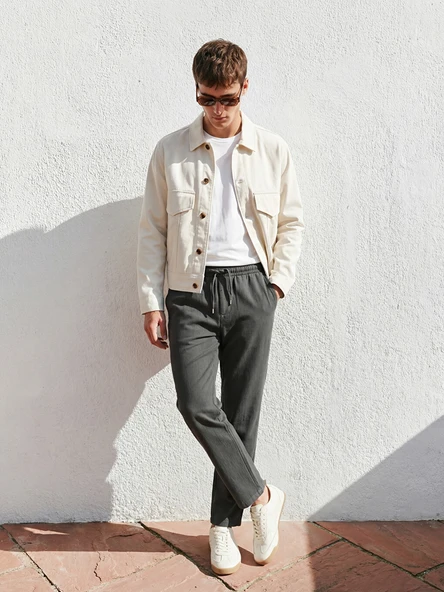 LCW Vision Haki Regular Fit Gabardin Erkek Pantolon ürün görseli 1