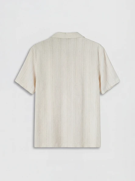 LCW Vision Beyaz Regular Fit Armürlü Erkek Basic Gömlek - Resim 6