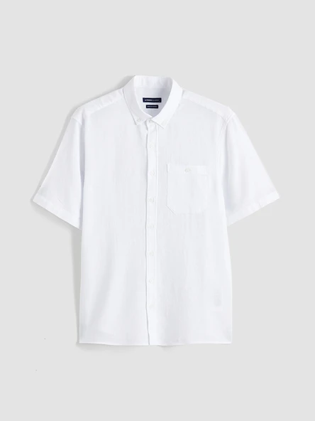 LCWAIKIKI Classic Beyaz Regular Fit Poplin Erkek Basic Gömlek - Resim 5